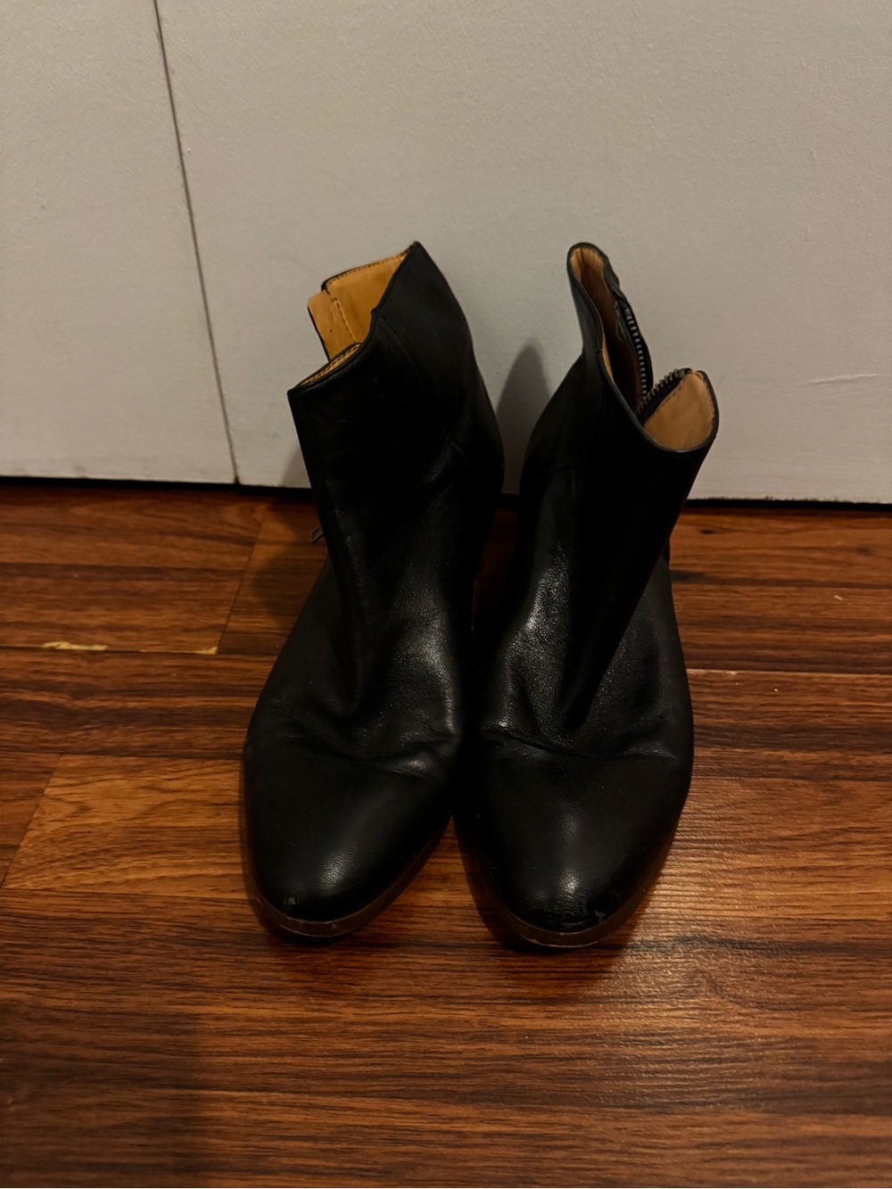 J. Crew Black Leather Ankle Booties